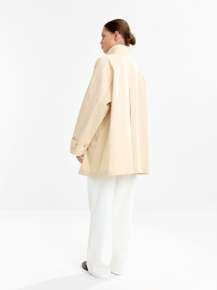 Trench De Algodón Cuello Alto crudo