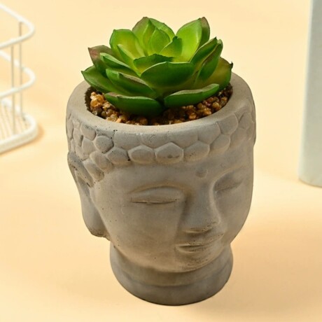 Maceta Cabeza De Buda Gris Modelo 4