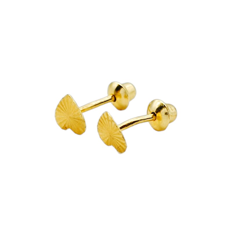 Abridores Corazón -Oro Bajo- Sin piedra-AB8040 Sinpiedra
