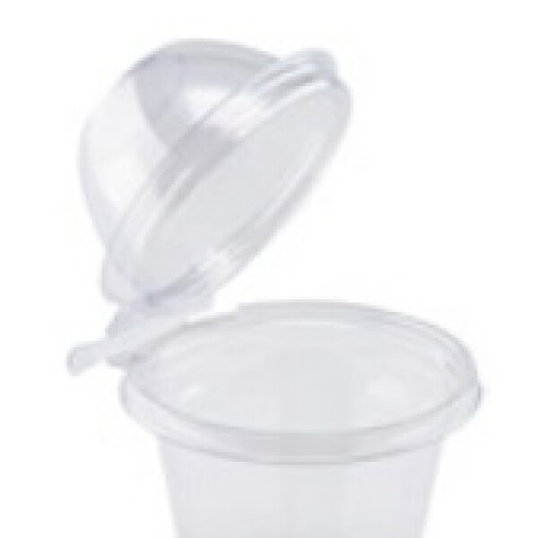 POTE PET CON LACRE TAPA DOMO ALTA 350ML ø 10,8 x 11,9 CM TRANSPARENTE