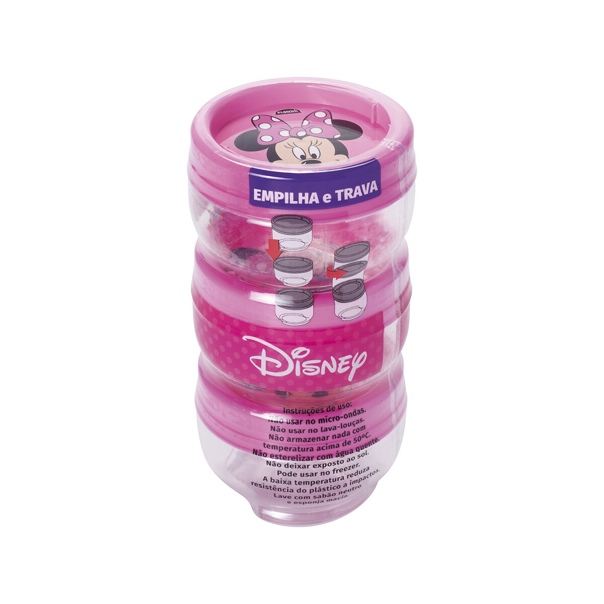 Pote Apilable X3 con Traba Minnie 