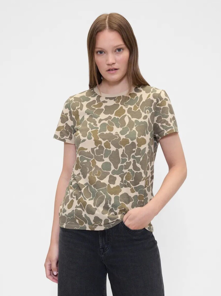 Remera Gràfico Manga Corta Mujer - Camo 