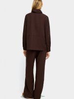 Pantalón Con Cintura Elástica Y Bolsillos marron