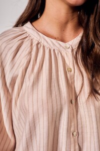 Blusa A Rayas Rosa