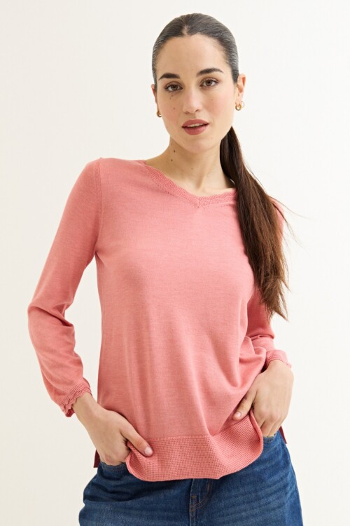 Sweater con crochet ROSA