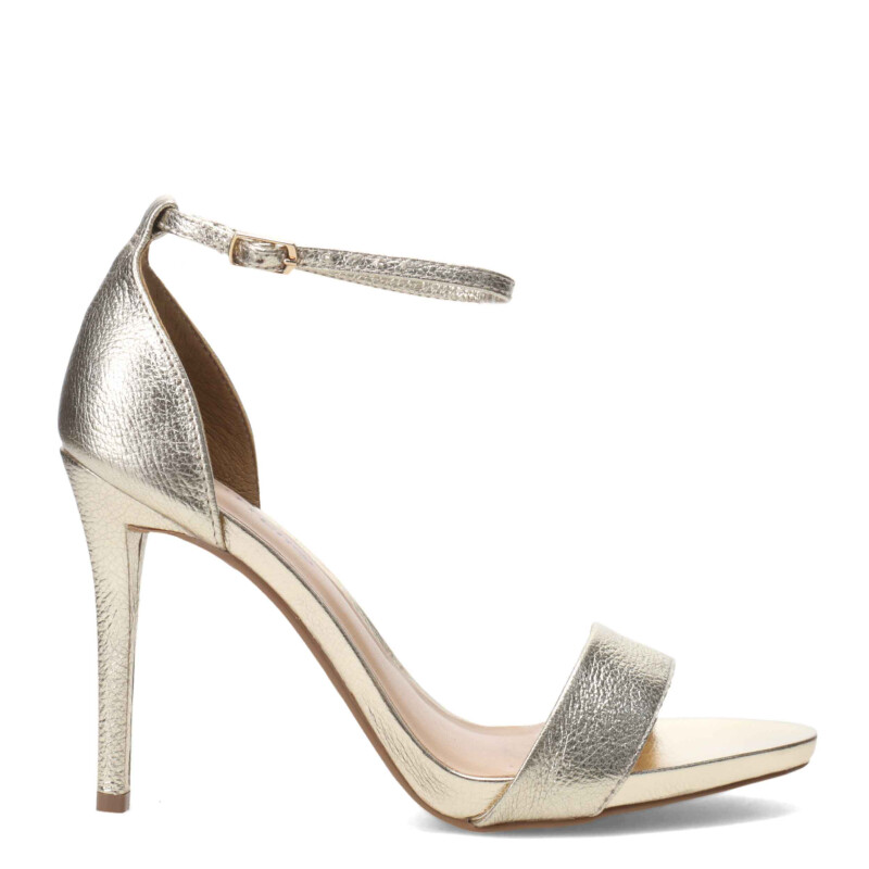 Sandalia de Mujer Bottero con pulsera y taco fino Dorado