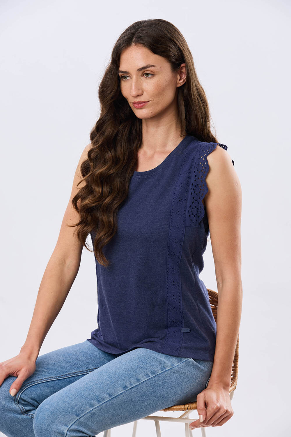REMERA LISA DE ALGODÓN Azul