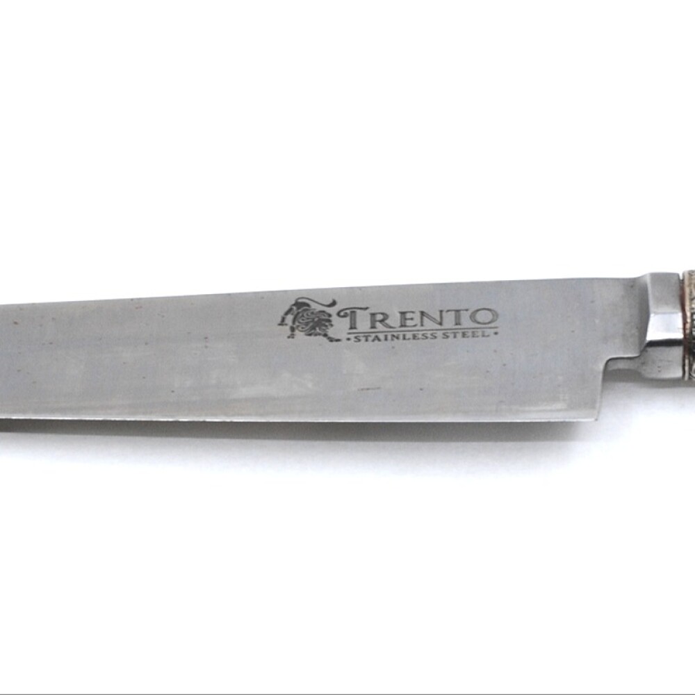 Cuchillo cabo de plata, hoja Trento stainless steel. Usado Cuchillo cabo de plata, hoja Trento stainless steel. Usado