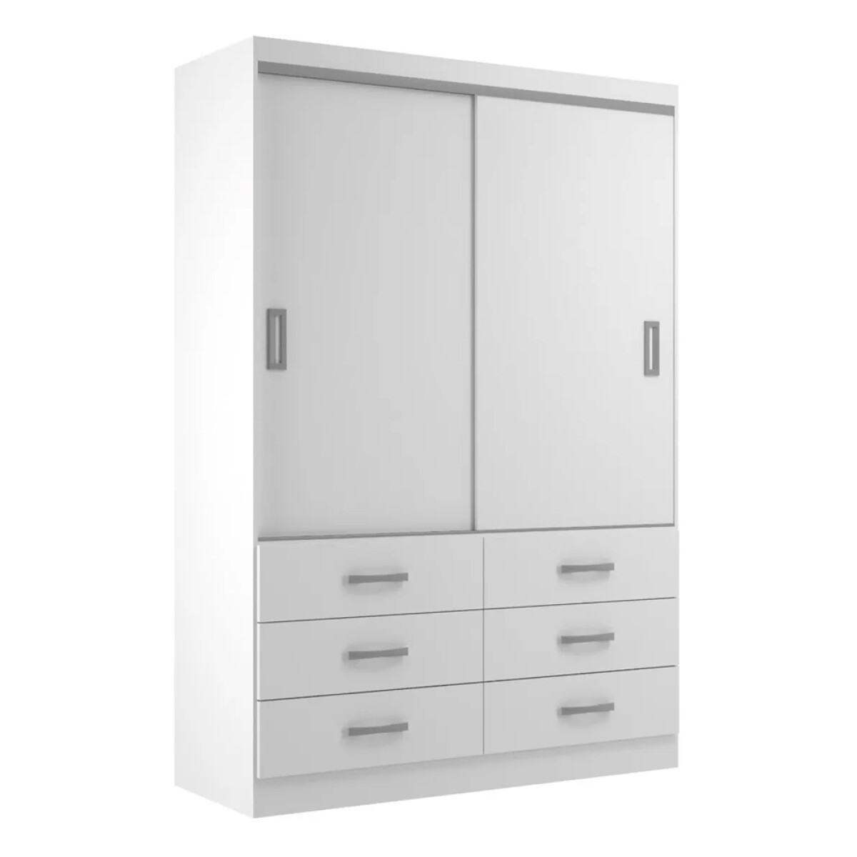 ROPERO 2 PUERTAS 6 CAJONES GUARDARROPA ARMARIO PLACARD CLOSET - BLANCO 