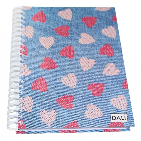 CUADERNOLA DALI 200 HOJAS SUPER TAPA DURA TAPA CORAZONES