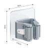 Soporte de pared para escoba autoadhesivo blanco