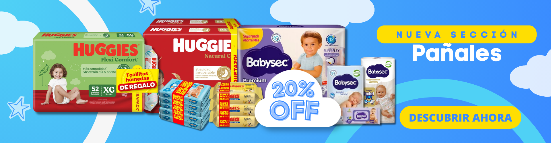 Pañales 20% OFF