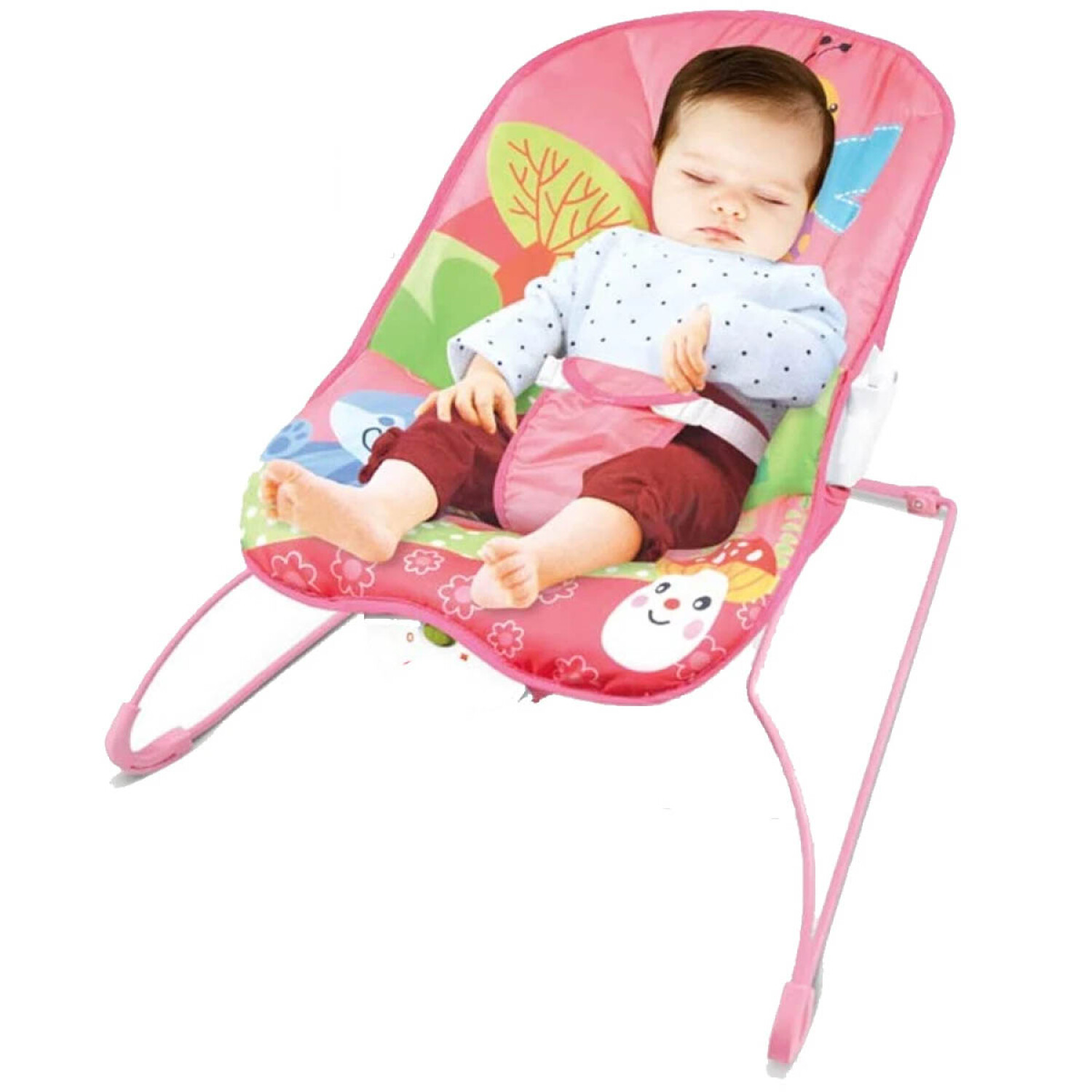 Silla Mecedora Bouncer Para Bebe C/Vibración Sonido Rosa — El