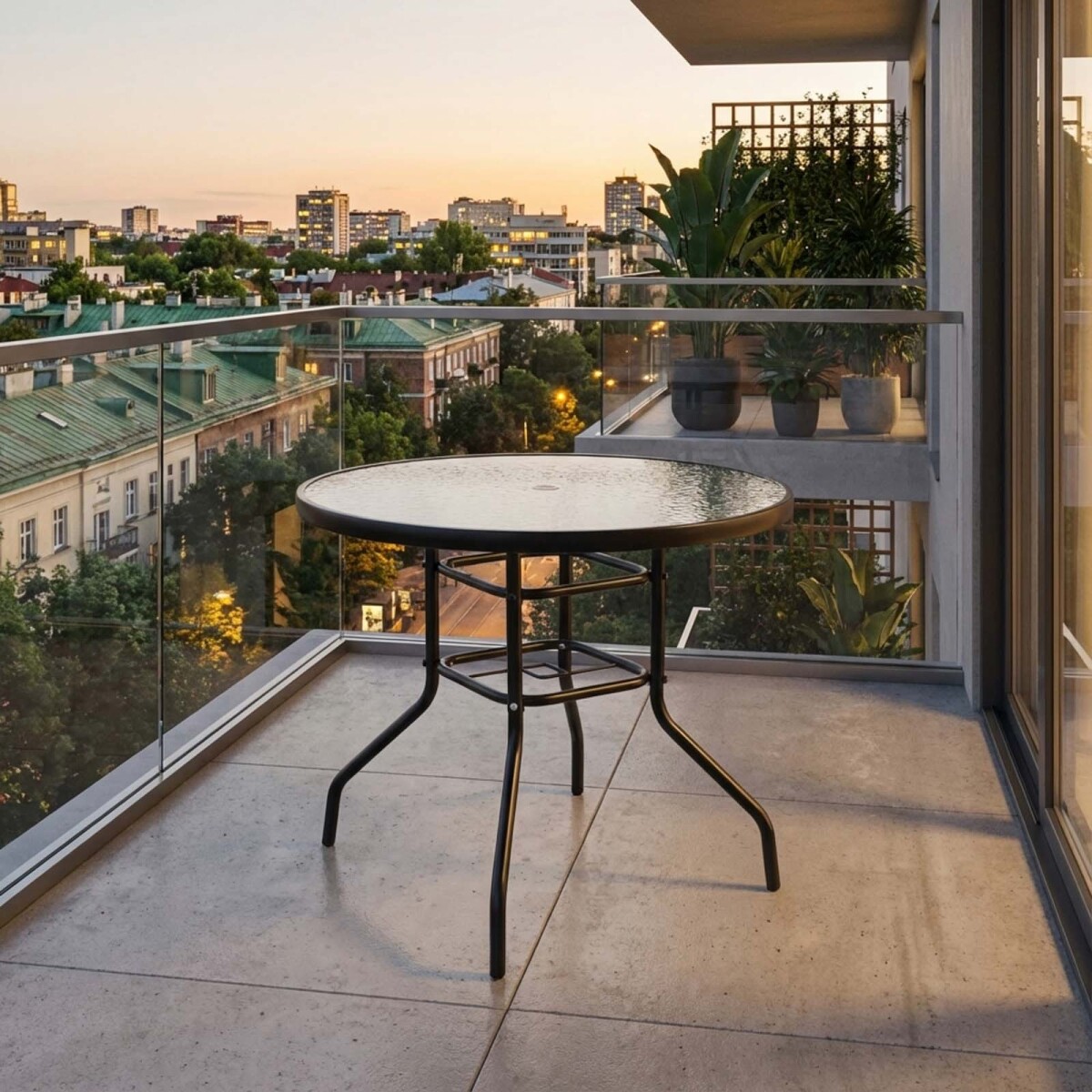 MESA DE EXTERIOR - ACERO NEGRO MINBU 