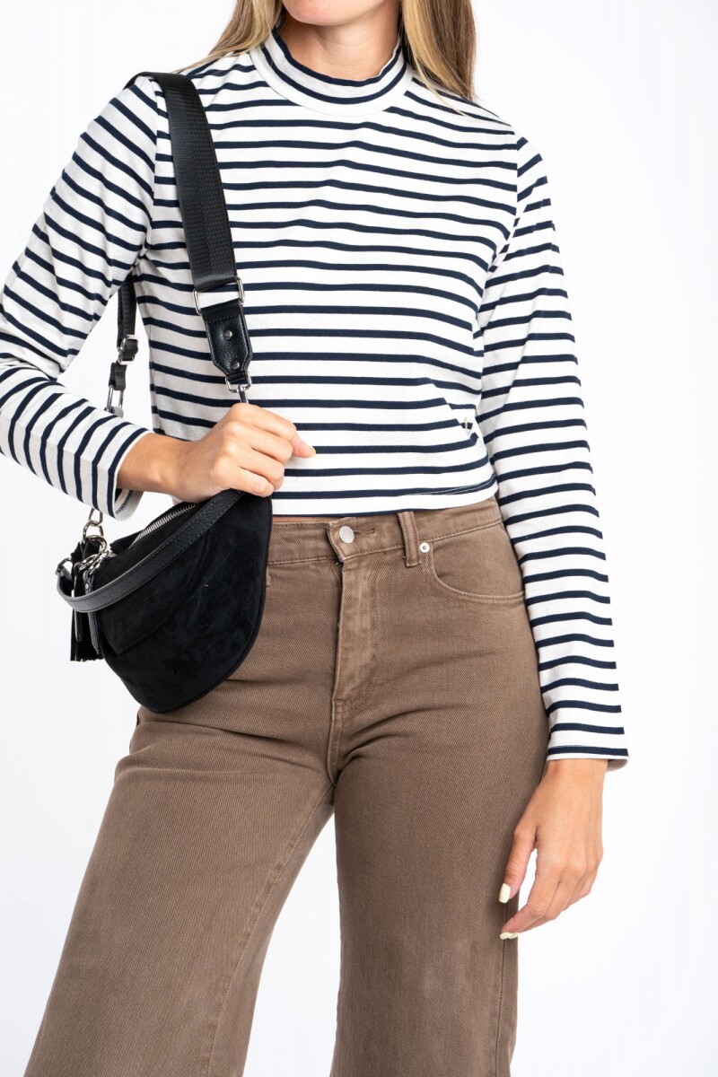 Polera Alogodón Elastano Rayada Nacar