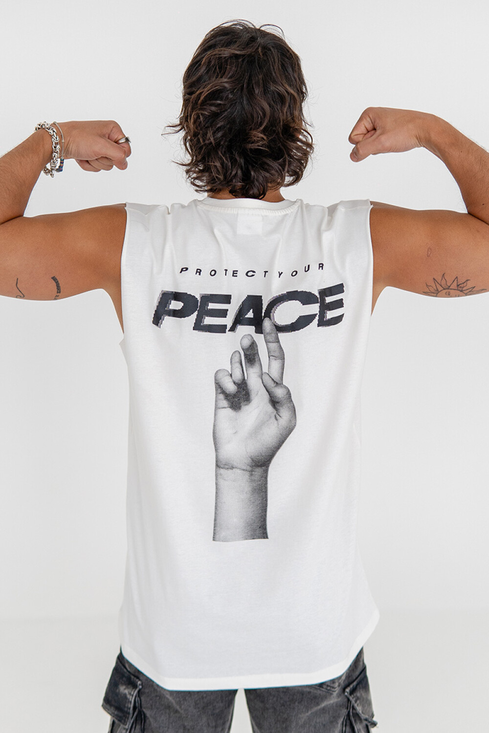 Musculosa Pulau Peace Blanco
