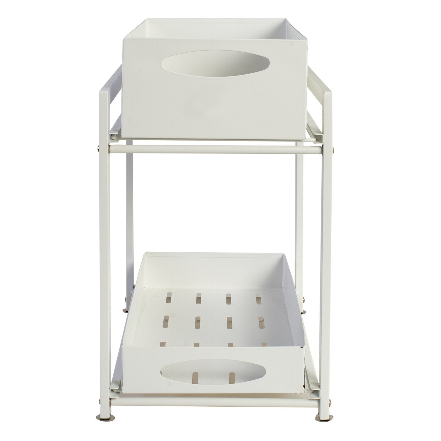 Organizador cesta de cocina y baño 2 niveles blanco — Importadora USA