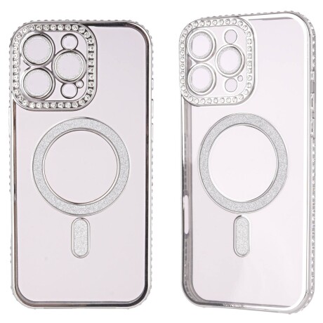 Protector strass Iphone 13 plata V01