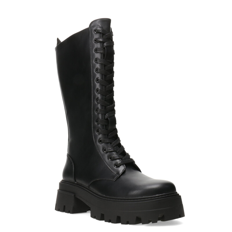 Botas de Mujer Miss Carol TOLLER de caña alta acordonada Negro