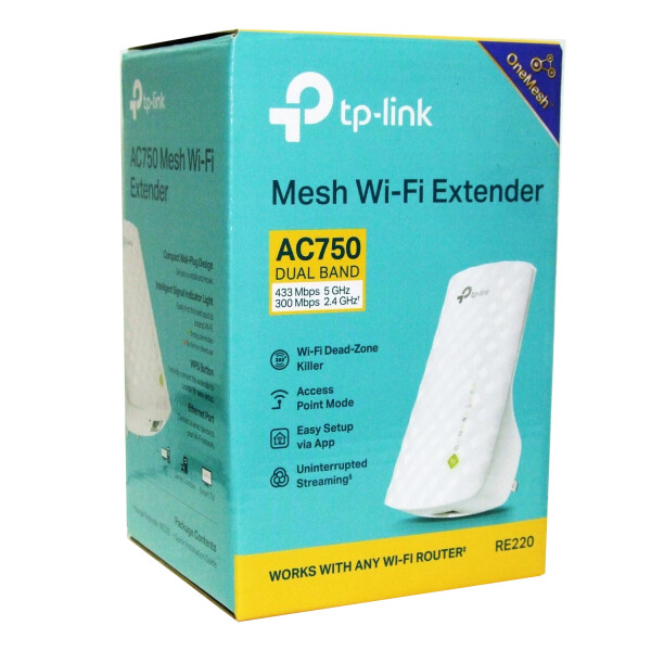 Extensor De Rango Wi-fi Inalámbrico De Doble Banda Tp-link Re200 Ac750 EXTENSOR TP LINK RE200 750AC