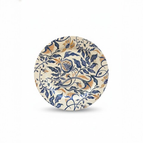 BAJO PLATO PLAST BLANCO ESTAMP AZUL 33CM Unica