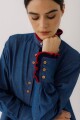 CAMISA OTA JEAN CROCHET Azul