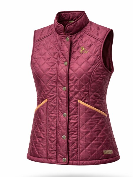 Chaleco Capitoneado con bolsillo frontal Bordo