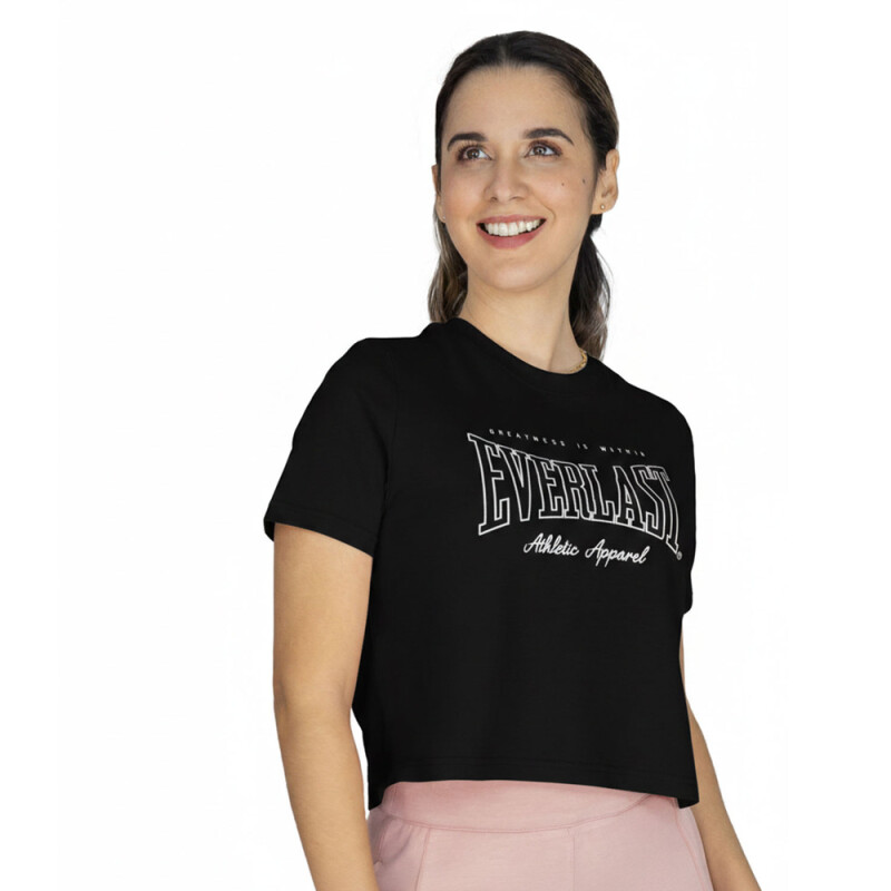 CROP TOP FEM EVELAST GREATNESS BK W6 S NEGRO