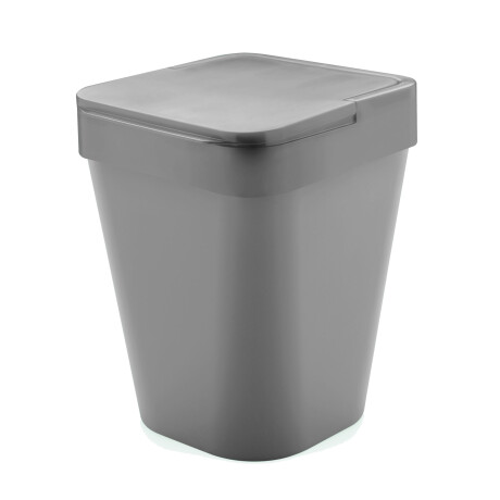 PAPELERA 10L PLASTICO GRIS IZY