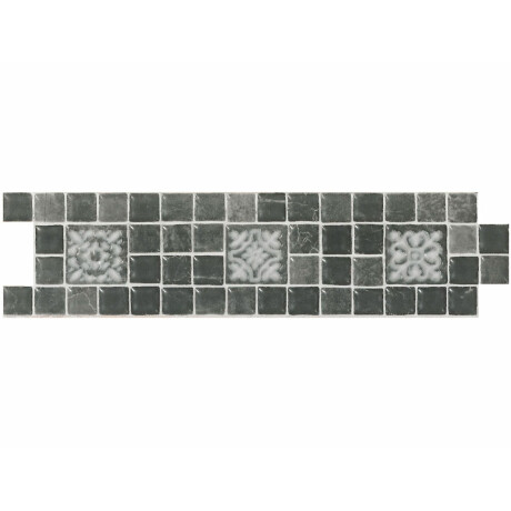 GUARDA DECORADA TIPO SIN FIN MEDIDA 6.5X25 COLOR GRIS 000