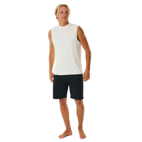 Remera Rip Curl Plain Wash Muscle Blanco