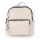Mochila Canva capitoneada con cierres y detalles Beige