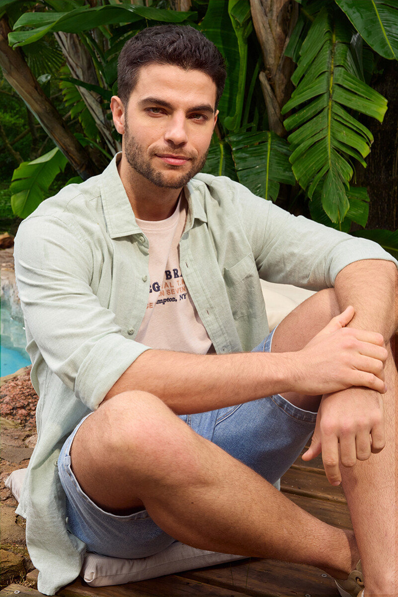 CAMISA DE LINO LISA - Menta 