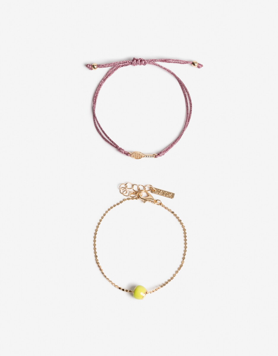 Set De Pulseras Athletic Bling 
