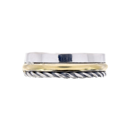 Anillo de plata 925 y double en oro 18 ktes. Anillo de plata 925 y double en oro 18 ktes.