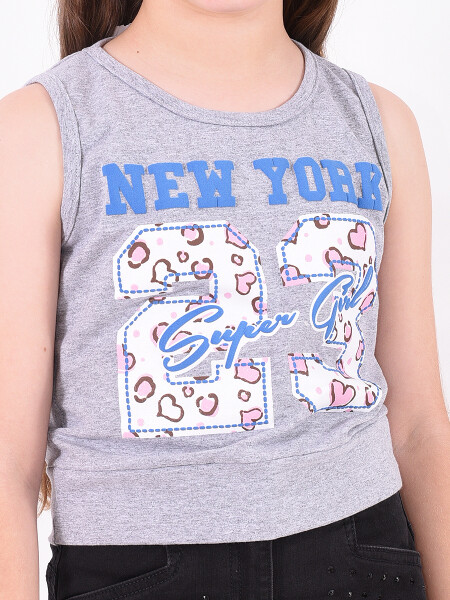 MUSCULOSA NY 23 GRIS