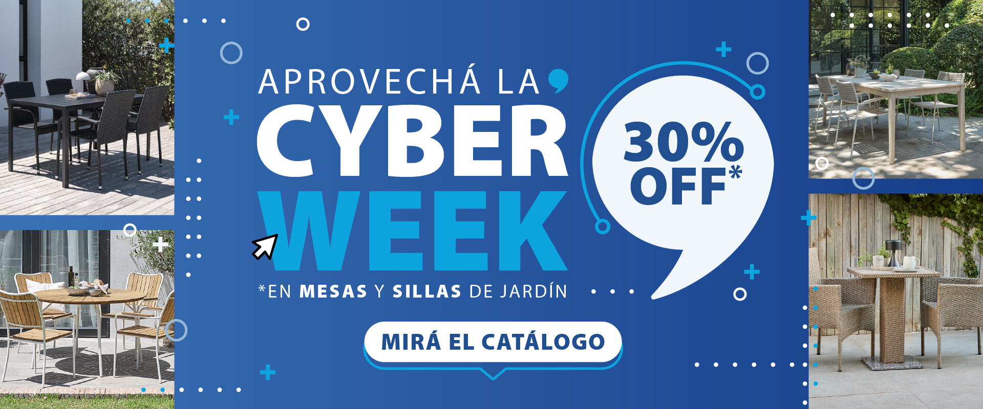 CW - Mesas y Sillas de jardín 30% OFF