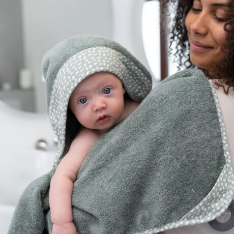Toalla de baño con mordillo sujeción/dentición Verde