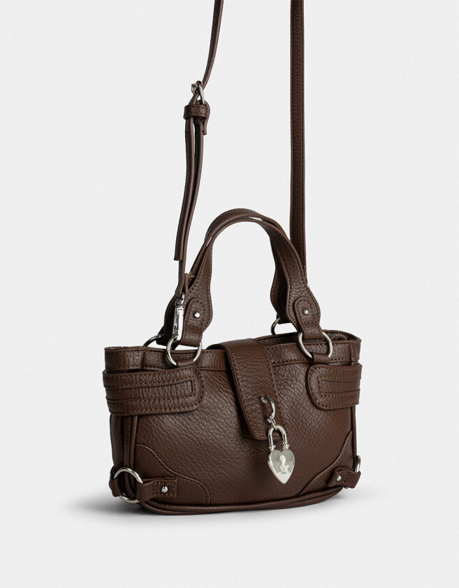 Bandoleras Bandolera Con Charm - Marron Oscuro