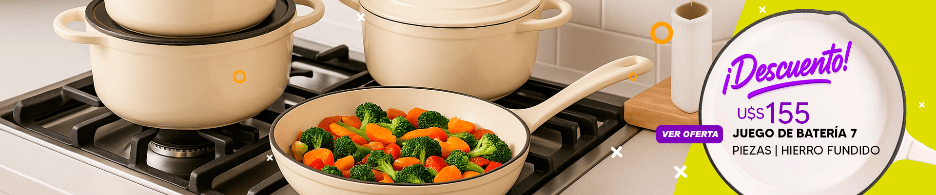 ¡Ollas de hierro fundido en oferta!