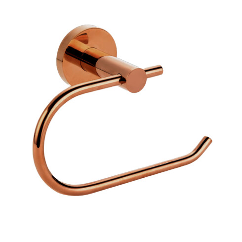 PORTA ROLLO METAL BRILLO LINEA MODENA COLOR ROSE GOLDEN BRONCE-ROSE GOLD