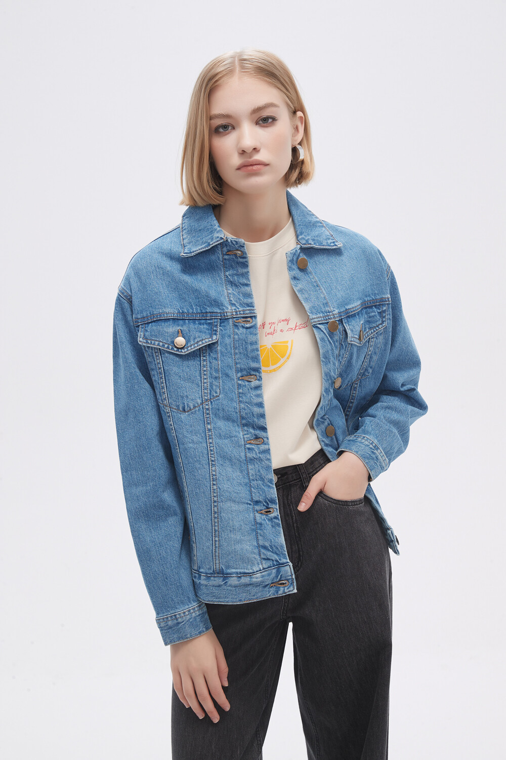 Campera Forest Azul Grisaceo