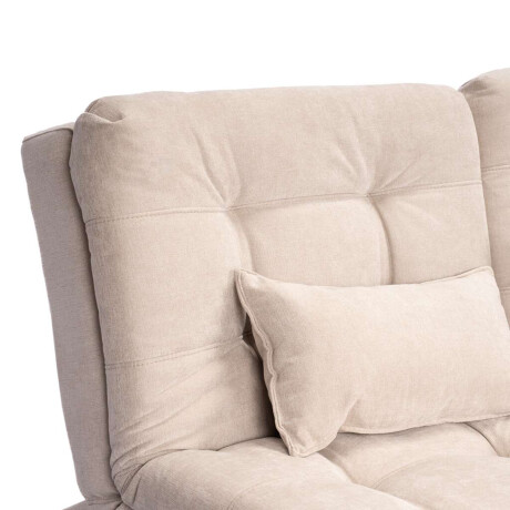 Sillon Cama con Chaise Izquierdo y derecho Nice Beige Steel