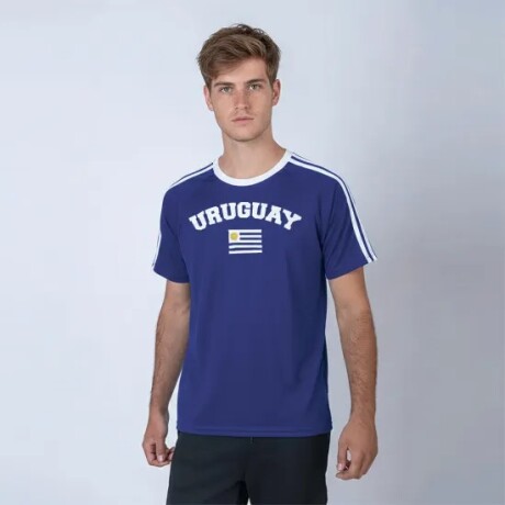 CAMISETA BANDERA UY AZUL CE-BANUY-04 TALLE S AZUL