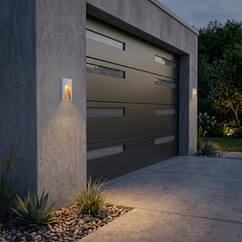 ARTEFACTO EXTERIOR DE PARED RECTANGULAR MOREIRA 3W Luminaria De Exterior De Pared Rectangular Moreira 3W Blanco