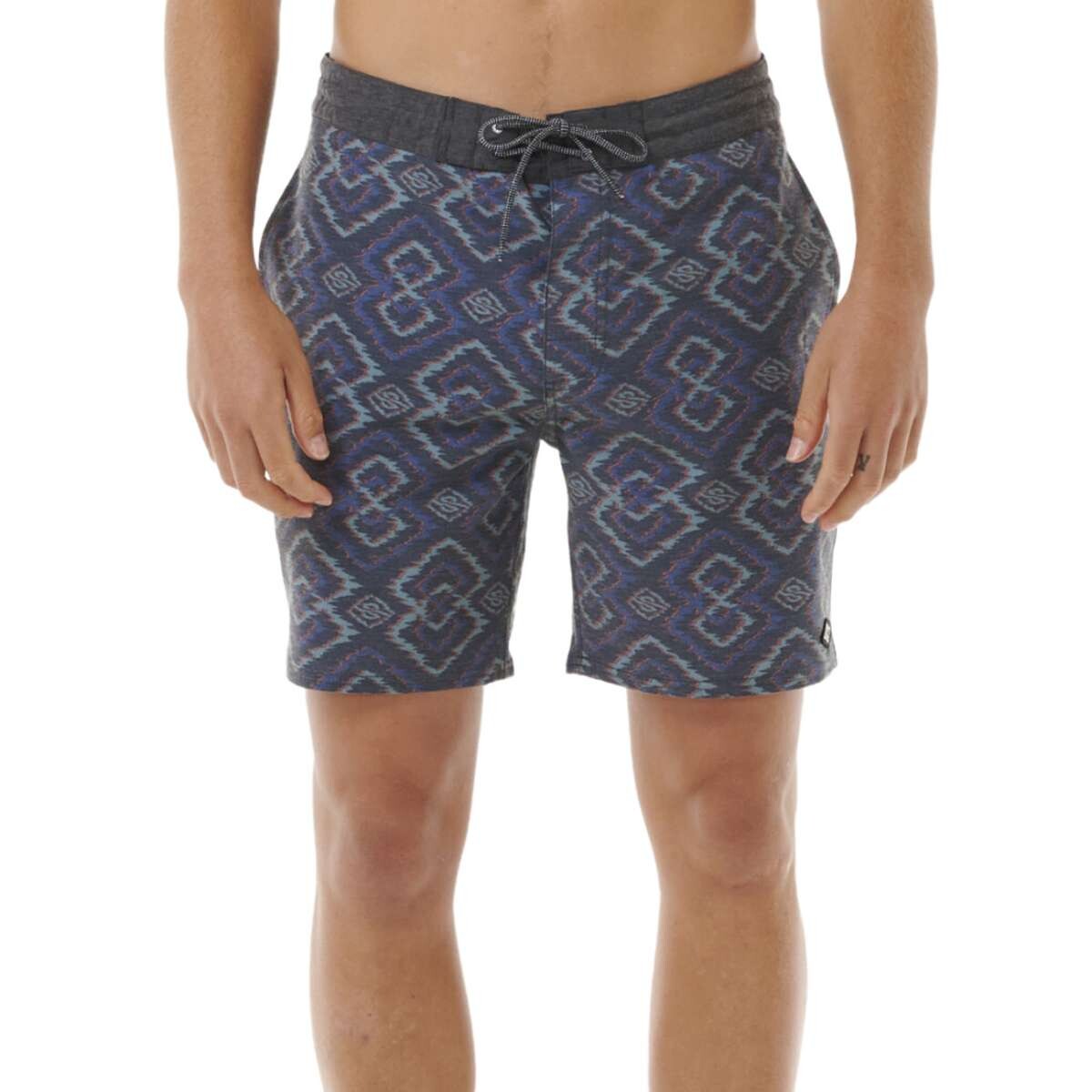 Boardshort Rip Curl Distorted Gem Layday - Azul Negro 