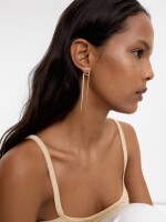 Pendientes Largos Entrelazados dorado
