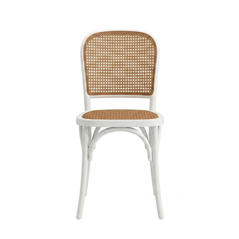 SILLA ALS VIENA- Apilable Blanca -PVC RATAN N/A