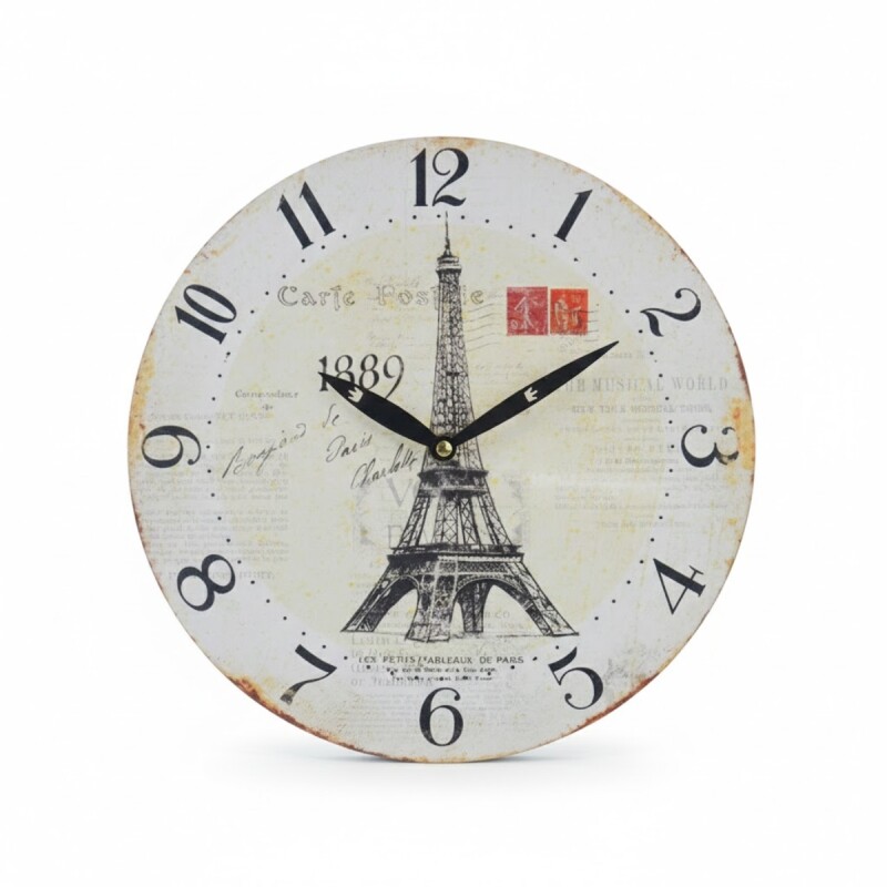 Reloj de pared mdf D28,8x3,5 cm EIFFEL