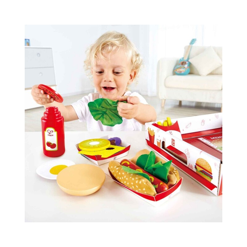 Juego de Comida Rápida Hape En Madera Juego de Comida Rápida Hape En Madera